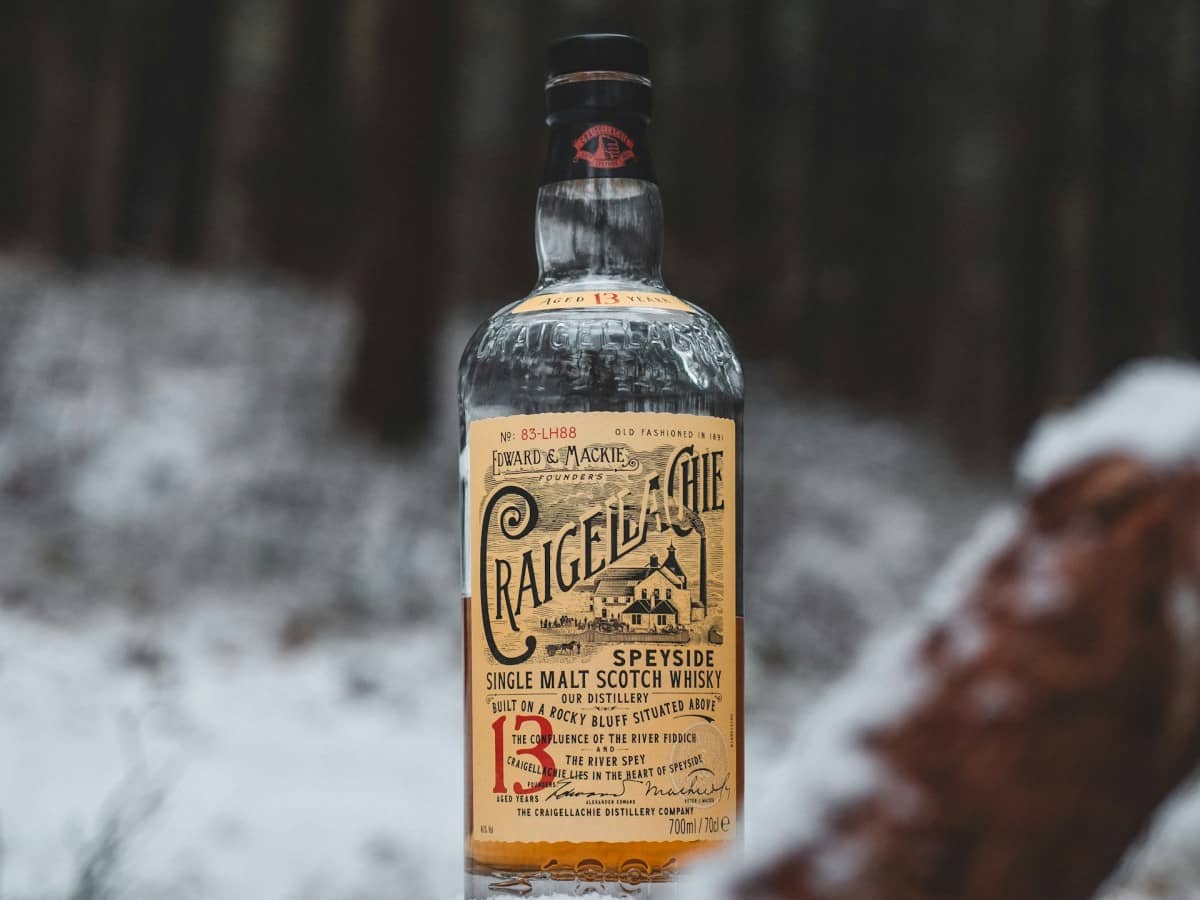 Steklenica Talisker Single Malt, ene od različnih vrst viskija