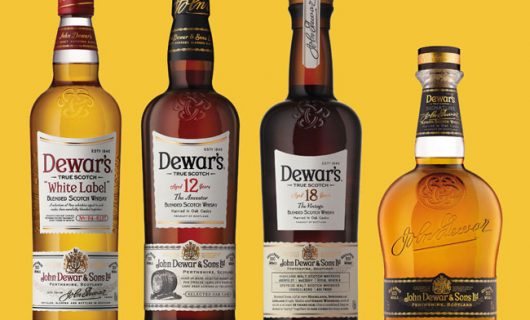 4 flessen Dewar's Whisky