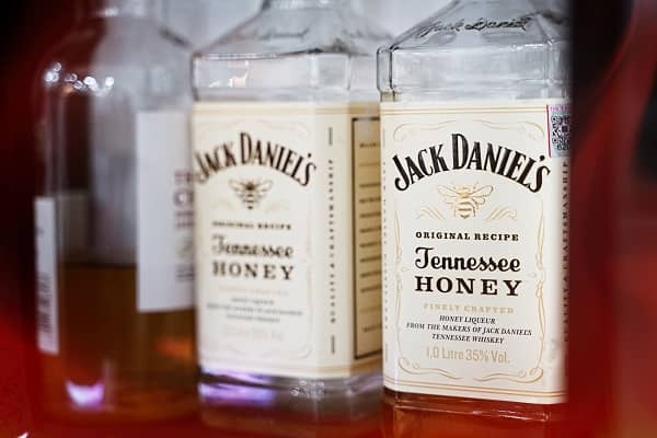 Bottles of Jack Daniels Honey