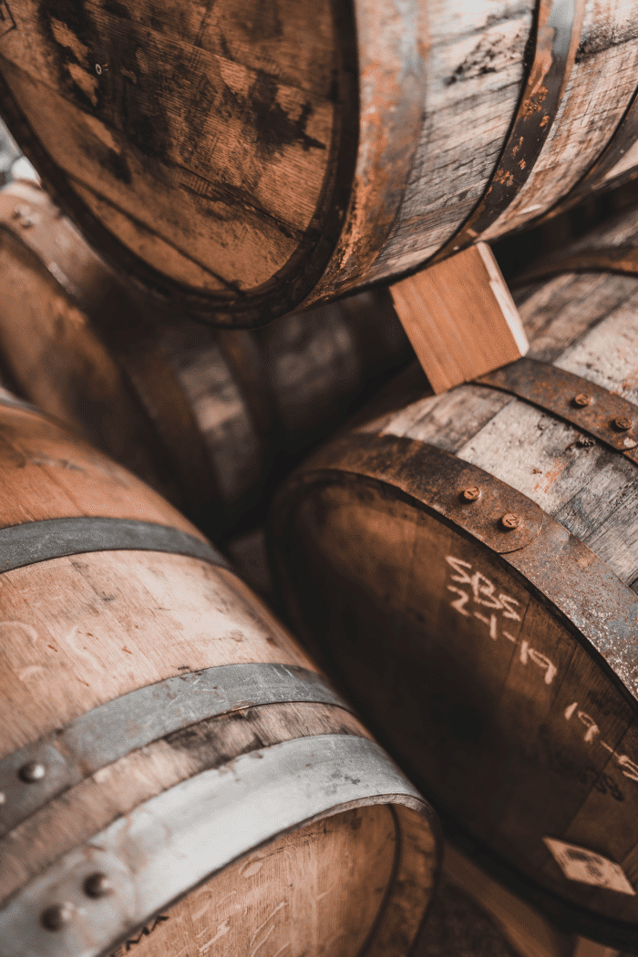 Bourbon must be aged in charred oak barrels
