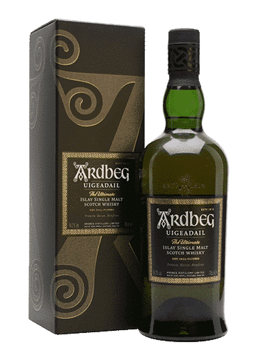 Bottle of Ardbeg Uigeadail, the best whiskey of 2021
