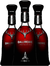 Three bottles of Dalmore Trinitas, old and rare whiskies